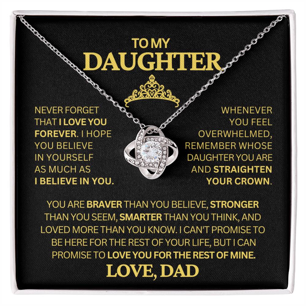 To My Daughter From Dad / Love Knot Necklace