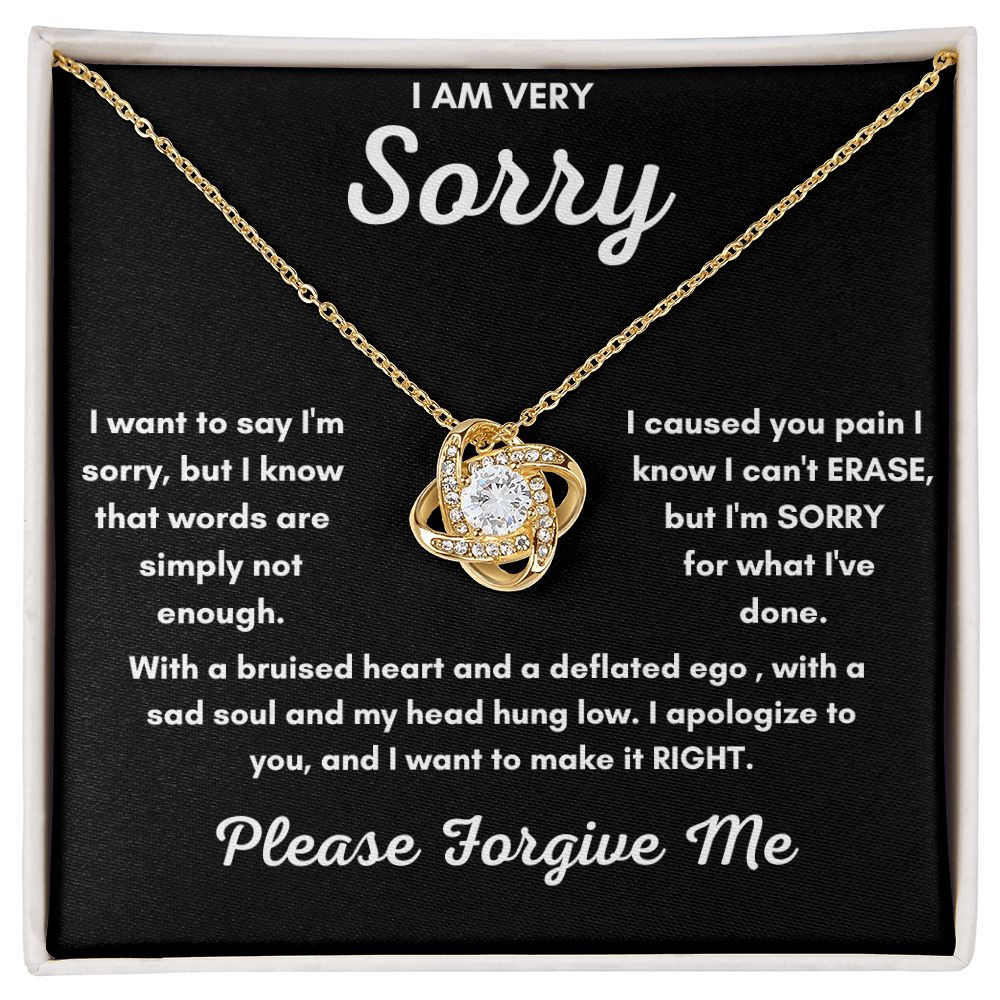 Mend With Love: The Love Knot Beautiful Necklace - An Apology Gift of Forgiveness