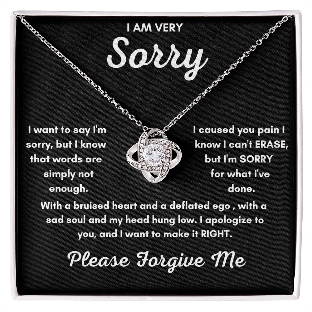 Mend With Love: The Love Knot Beautiful Necklace - An Apology Gift of Forgiveness