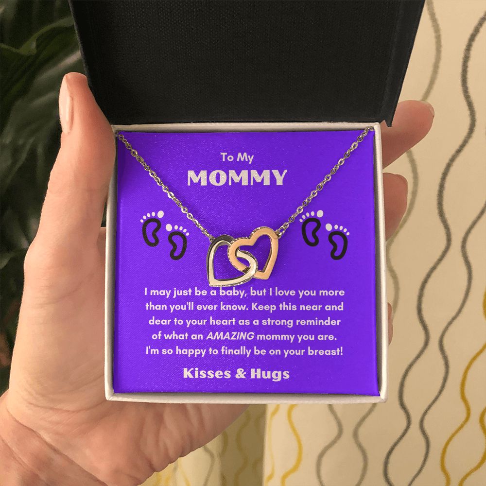 For Mommy with Love: Interlocking Heart Necklace from the Mother's Day Collection