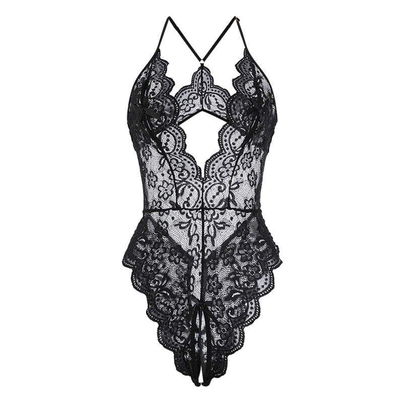 INDA Sensual Blue Lace Hollow Bodysuit: Elevate Your Intimate Wardrobe