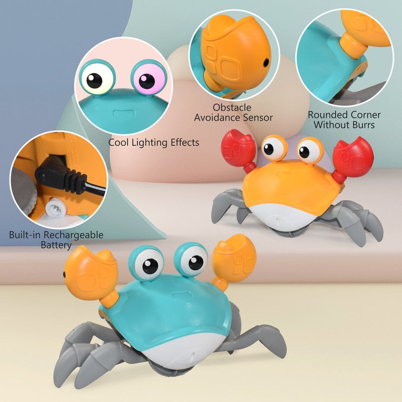 Kids Induction Escape Crab Octopus Crawling Toy Baby Electronic Pets Musical Toys Educational Toddler Moving Toy Christmas Gift