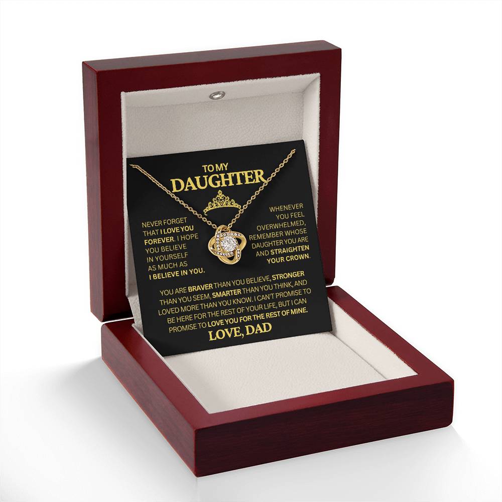 To My Daughter From Dad / Love Knot Necklace