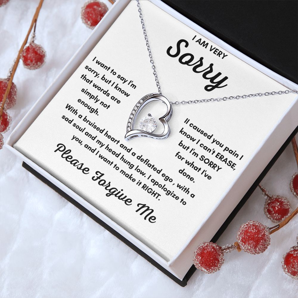 Expressing Eternal Apologies: I Am Very Sorry Love Forever Necklace Gift