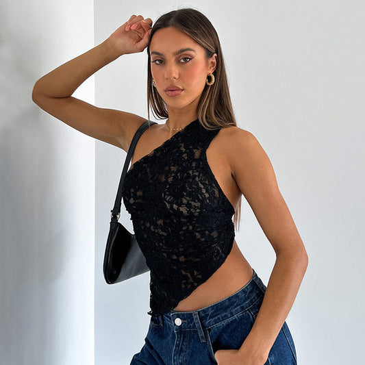 Elegant Lace Backless Cardigan