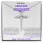 TO MY SPECIAL NEEDS DAUGHTER, A CZ CROSS NECKLACE ESPECIALLY FOR YOU