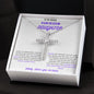 TO MY SPECIAL NEEDS DAUGHTER, A CZ CROSS NECKLACE ESPECIALLY FOR YOU