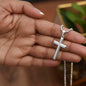 TO MY DAUGHTER FROM DAD WITH LOVE ONLY STAINLESS CROSS NECKLACE