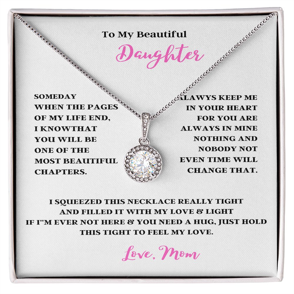 TO MY BEAUTIFUL DAUGHTER ENJOY YOUR LOVE ONLY GIFTS ETERNAL HOPE NECKLACE