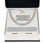 TO MY SPECIAL NEED SON CUBAN LINK CHAIN