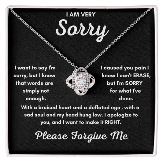 Mend With Love: The Love Knot Beautiful Necklace - An Apology Gift of Forgiveness