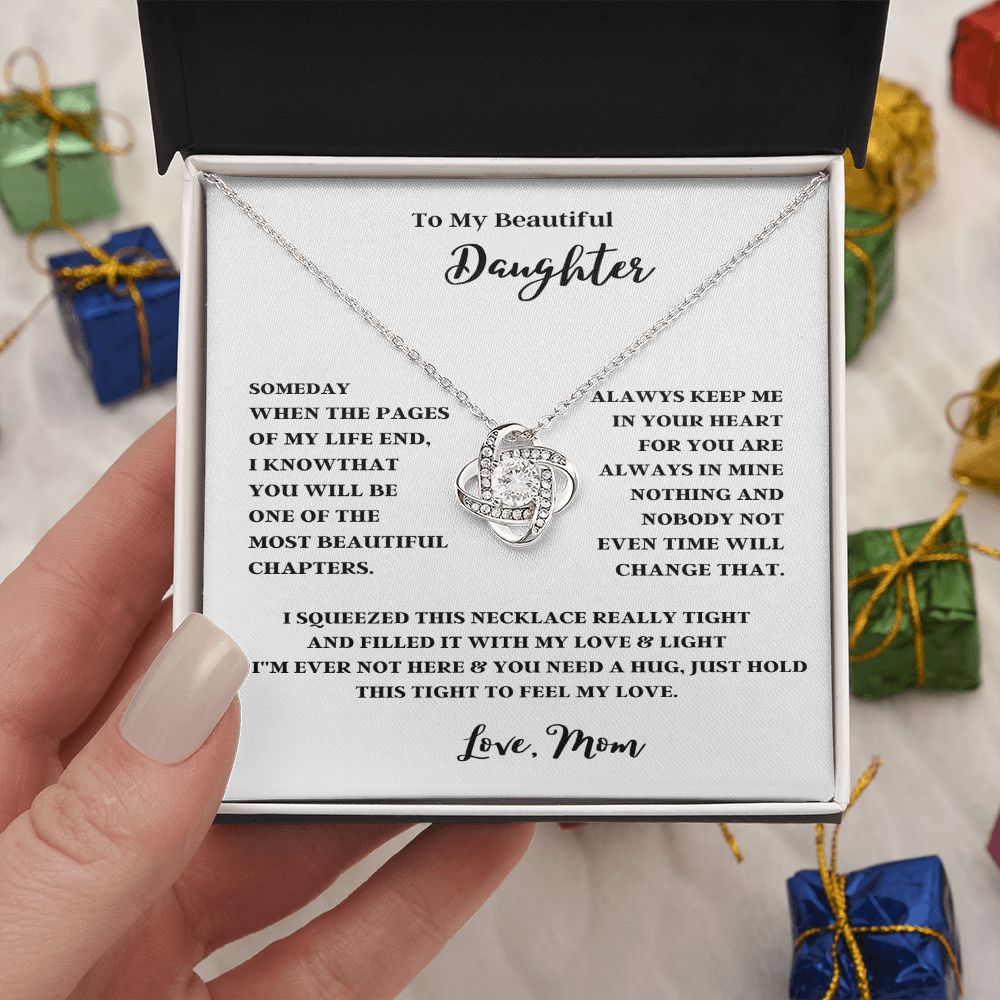 TO MY BEAUTIFUL DAUGHTER A FOREVER LOVE NECKLACE FROM MOMOR DAD