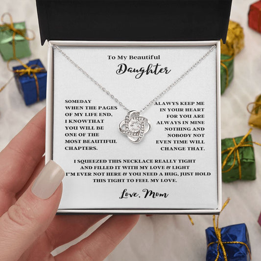 TO MY BEAUTIFUL DAUGHTER A FOREVER LOVE NECKLACE FROM MOMOR DAD