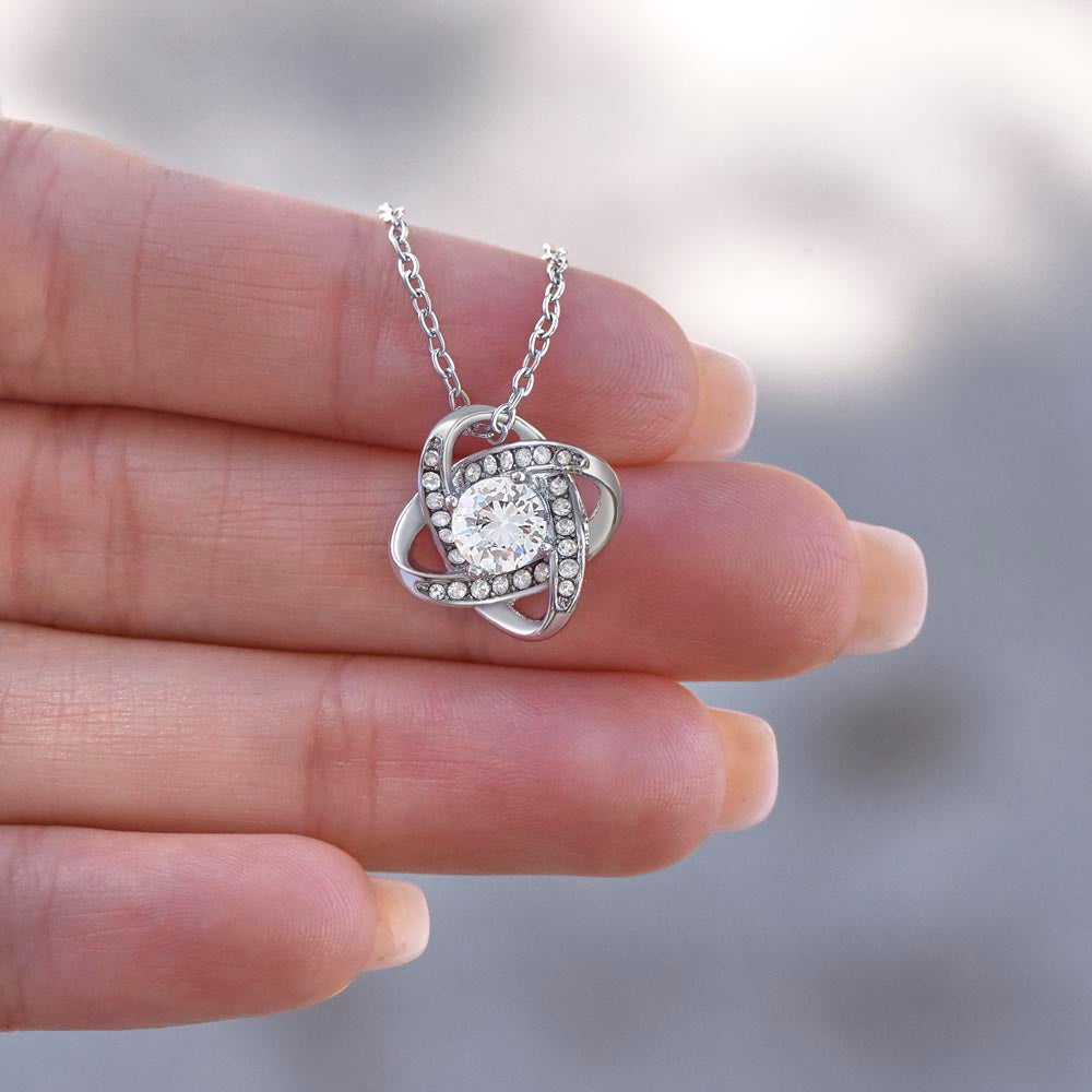 TO MY BEAUTIFUL DAUGHTER LOVE DAD ENJOY THE LOVE KNOT NECKLACE