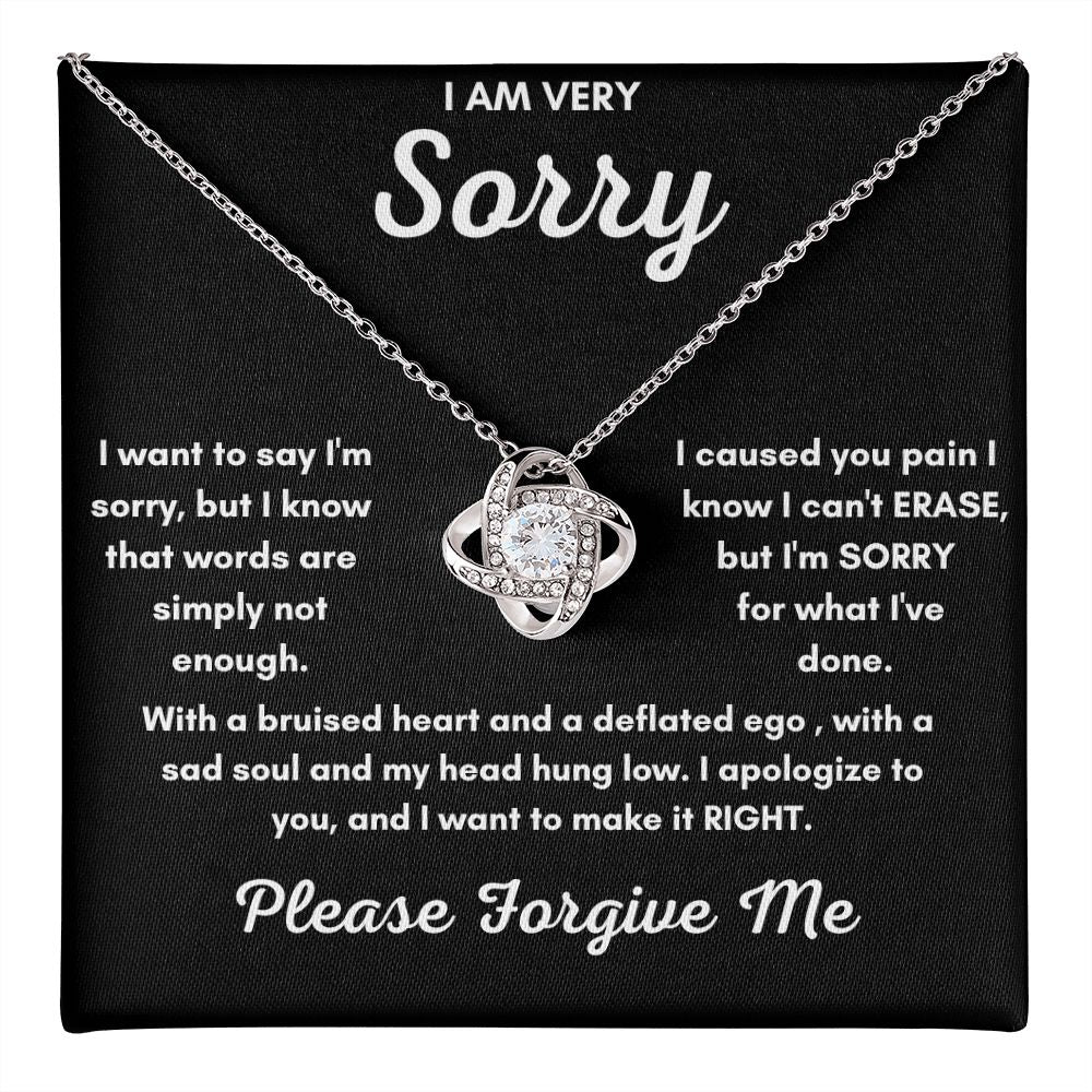 Mend With Love: The Love Knot Beautiful Necklace - An Apology Gift of Forgiveness