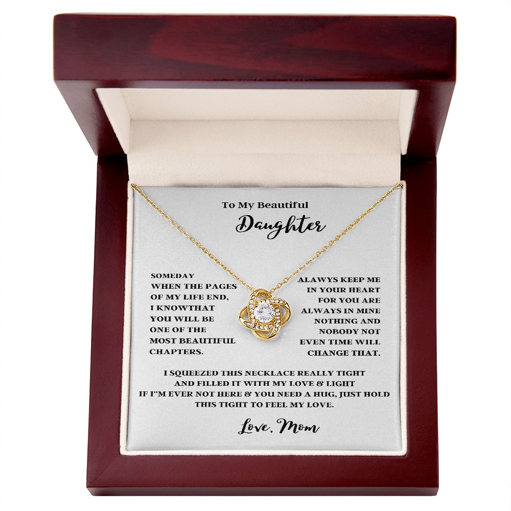 TO MY BEAUTIFUL DAUGHTER A FOREVER LOVE NECKLACE FROM MOMOR DAD