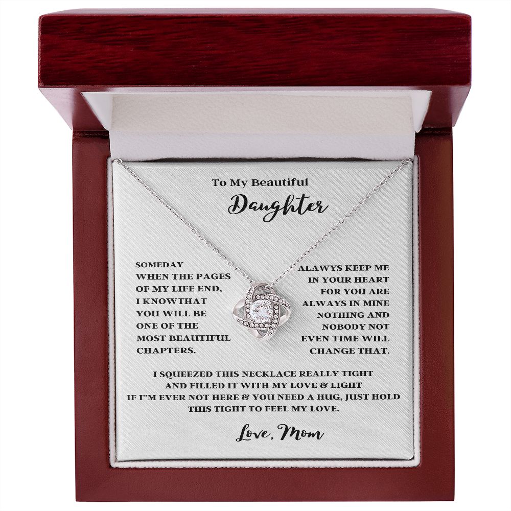 TO MY BEAUTIFUL DAUGHTER A FOREVER LOVE NECKLACE FROM MOMOR DAD