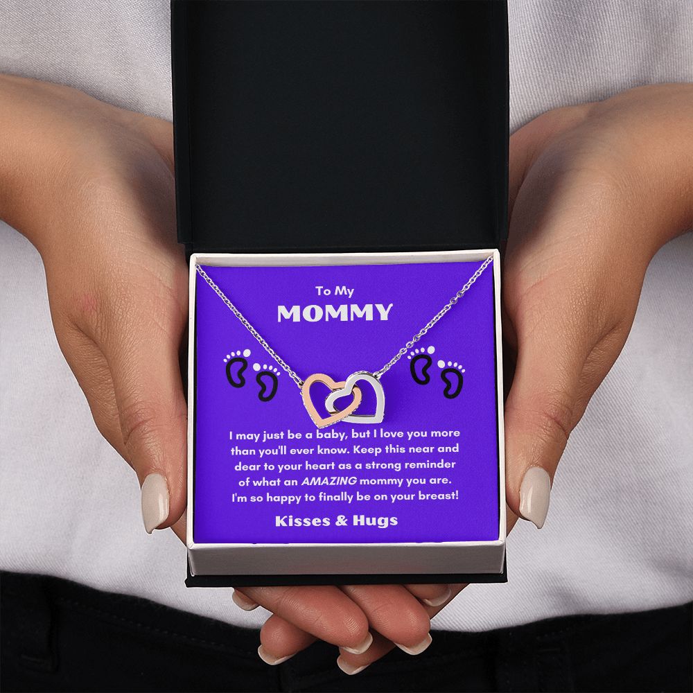 For Mommy with Love: Interlocking Heart Necklace from the Mother's Day Collection