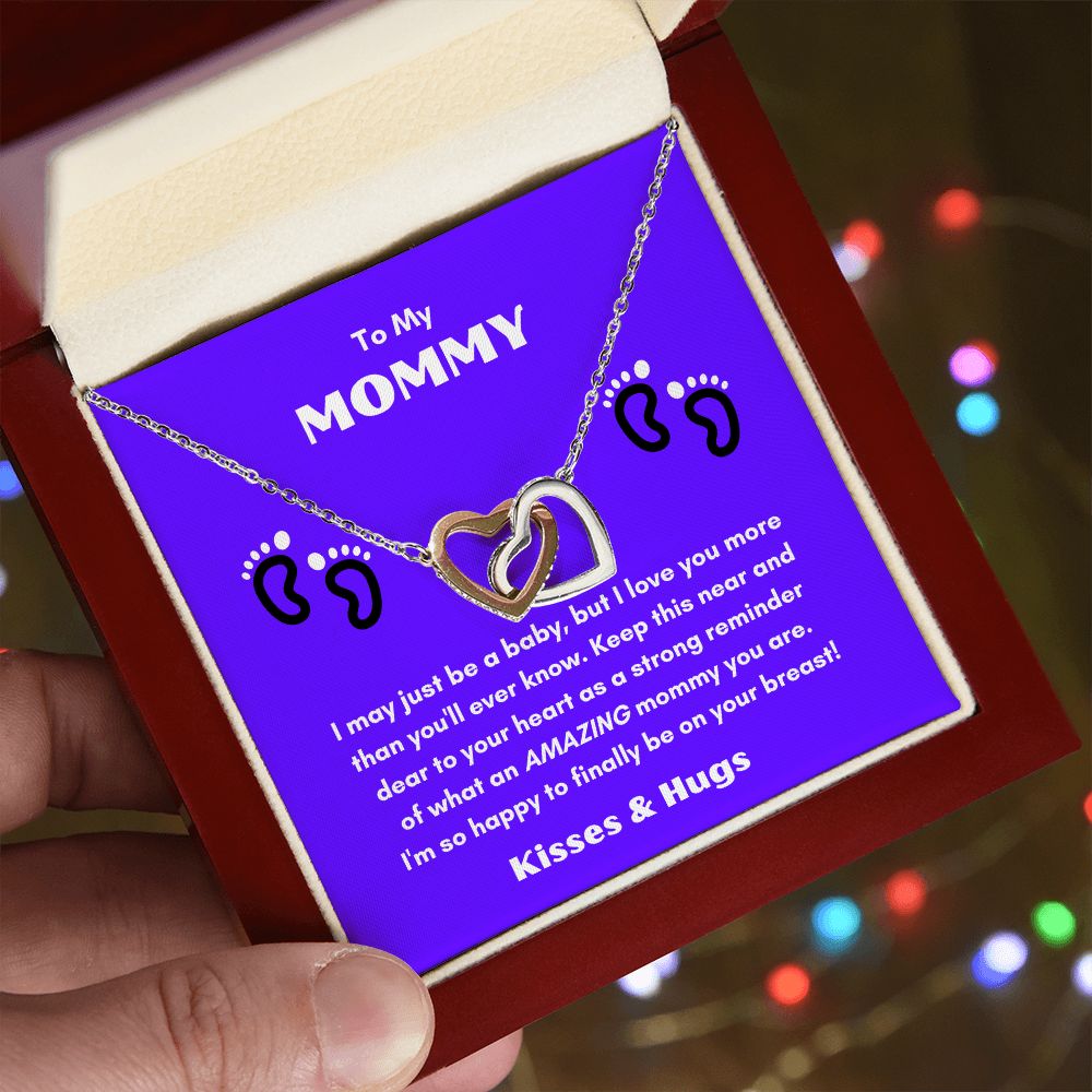 For Mommy with Love: Interlocking Heart Necklace from the Mother's Day Collection