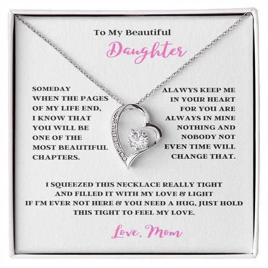 TO MY BEAUTIFUL DAUGHTER THE FOREVER LOVE NECKLACE