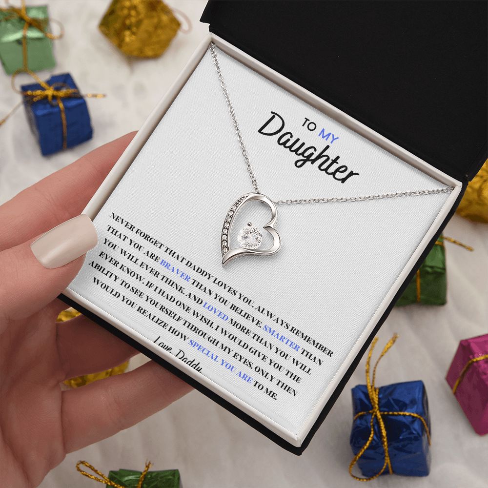 TO MY DAUGHTER, I WILL FOREVER LOVE YOU NECKLACE