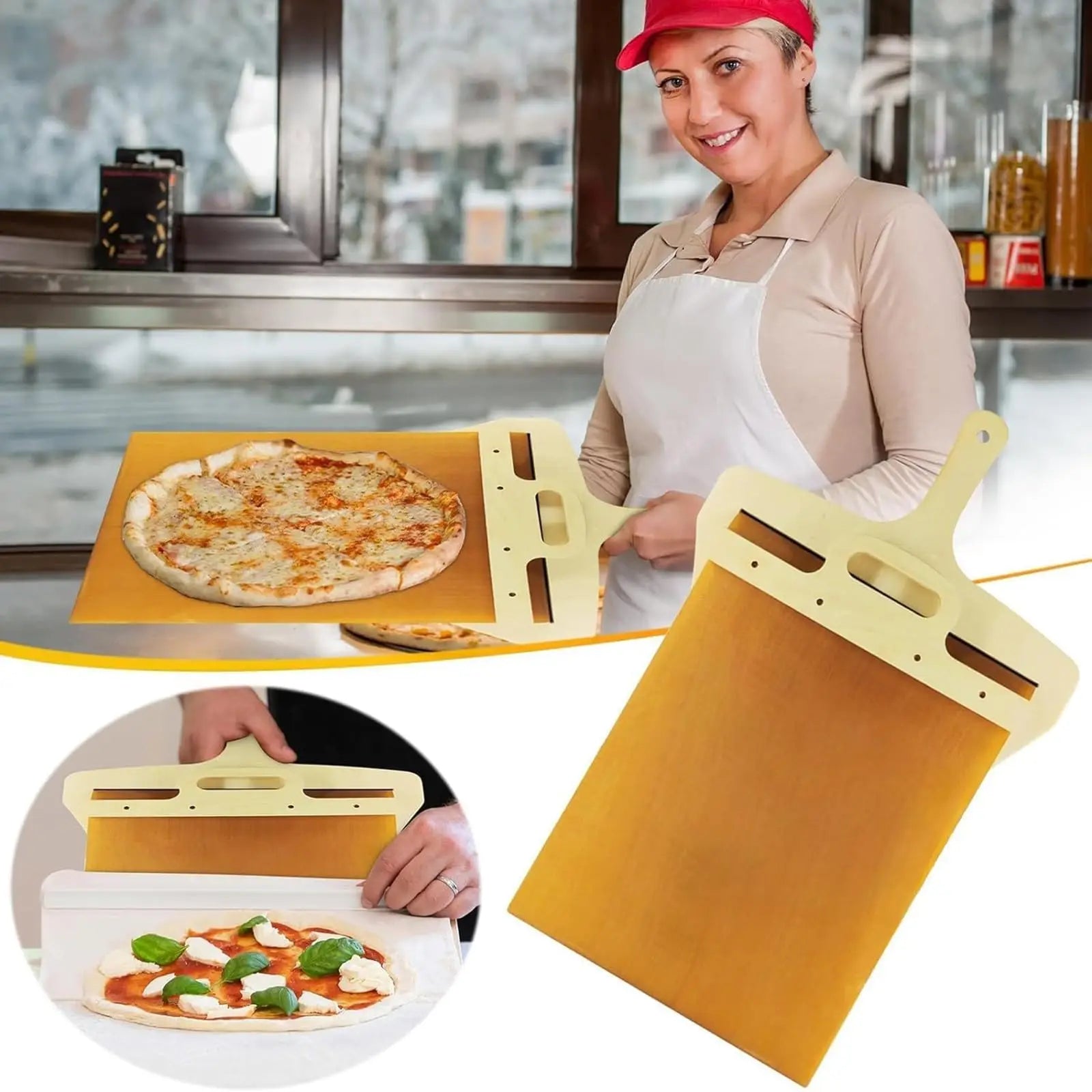 Easy Pizza™ Handling Mate - Effortless Pizza Preparation and Serving
