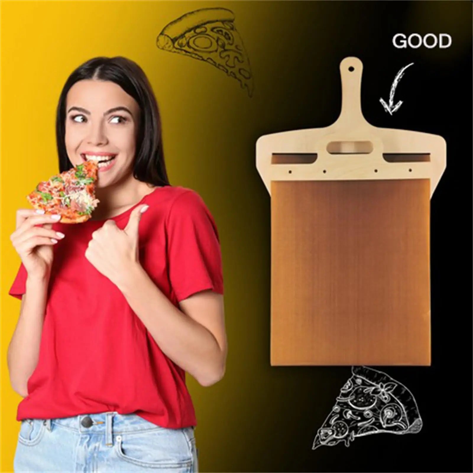 Easy Pizza™ Handling Mate - Effortless Pizza Preparation and Serving